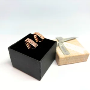 Gold-plated hoop earrings with embedded sparkling stones for women – stylish ethnic wear jewelry