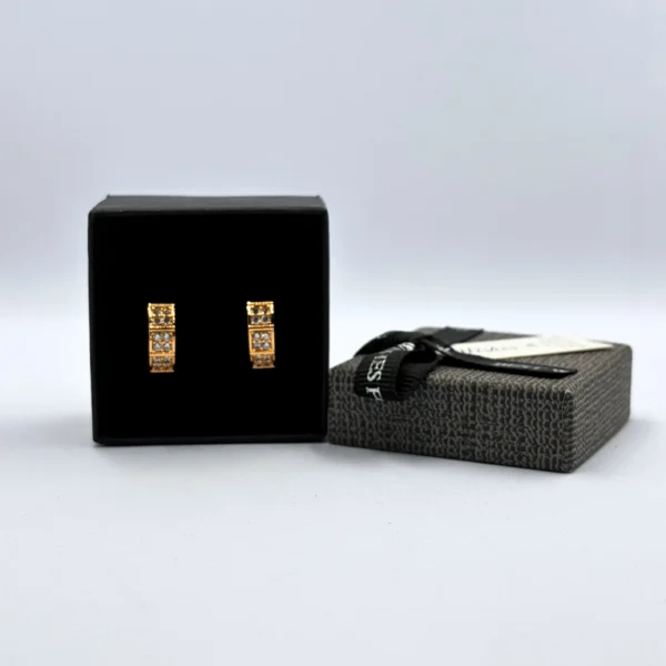 Premium Gold Plated CZ Hoop Earrings for Women – Traditional Luxury Jewelry